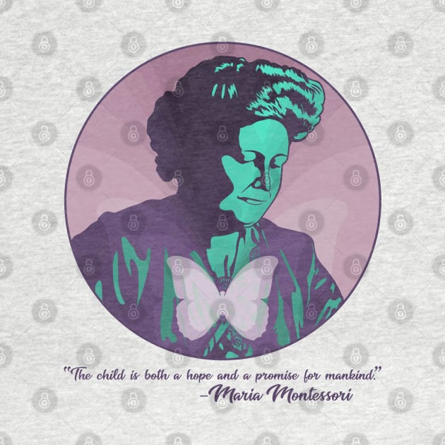 Mariposa (Maria Montessori) by PlaidDesign